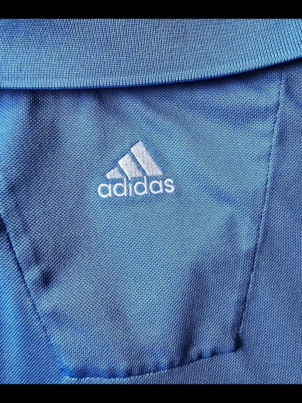 Adidas Climalite Men's Golf Polo Blue Chest Stripe Pocket